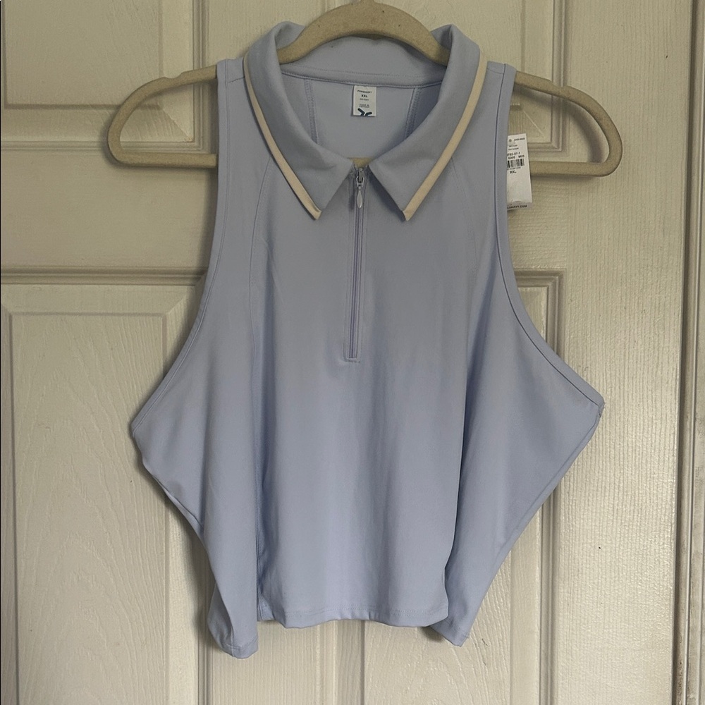 NWT Old Navy orchid tint powersoft crop polo performance top size XXL